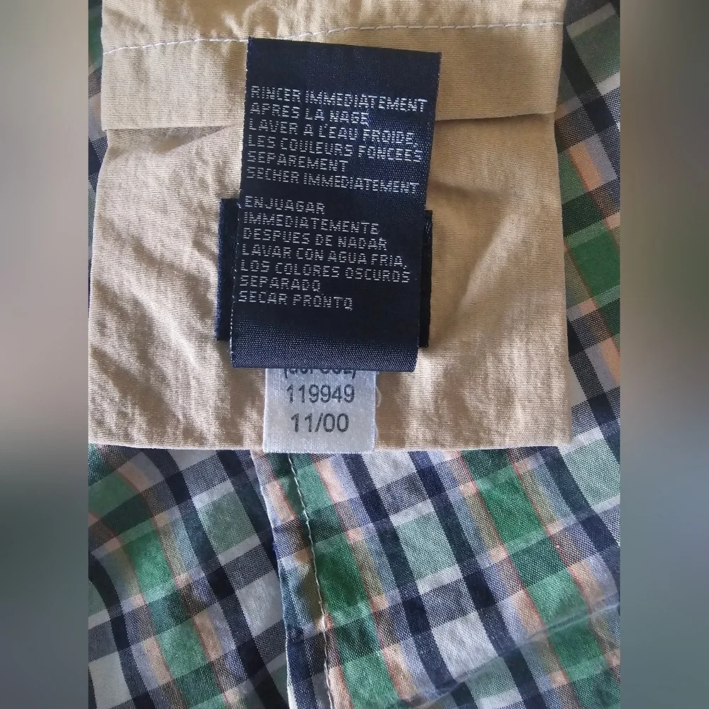 Tommy Hilfiger Men’s Plaid Lounge Swim Shorts Size L Drawstring Elastic Waist